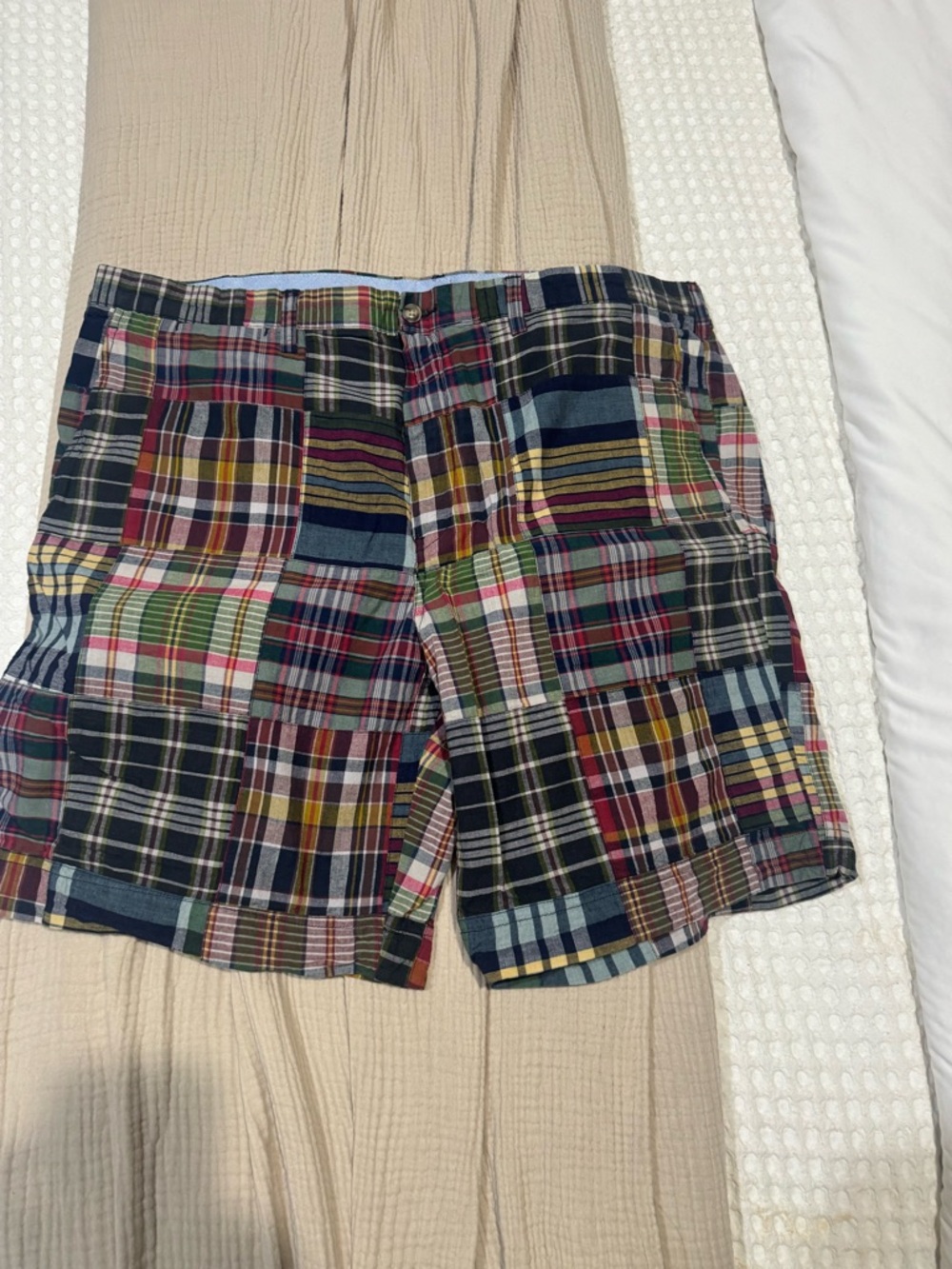 Ralph Lauren Multicolor Plaid Patchwork Cotton Shorts